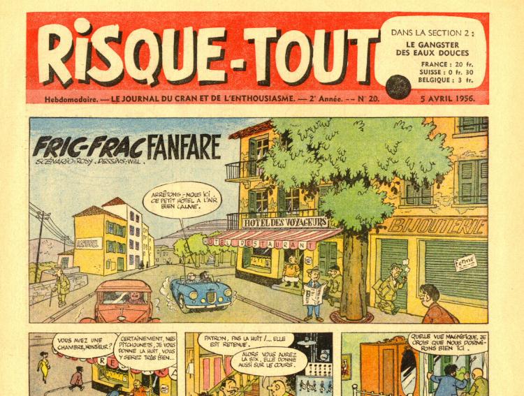 Couverture de l'hebdomadaire Risque-Tout No 20 du 5 avril 1956